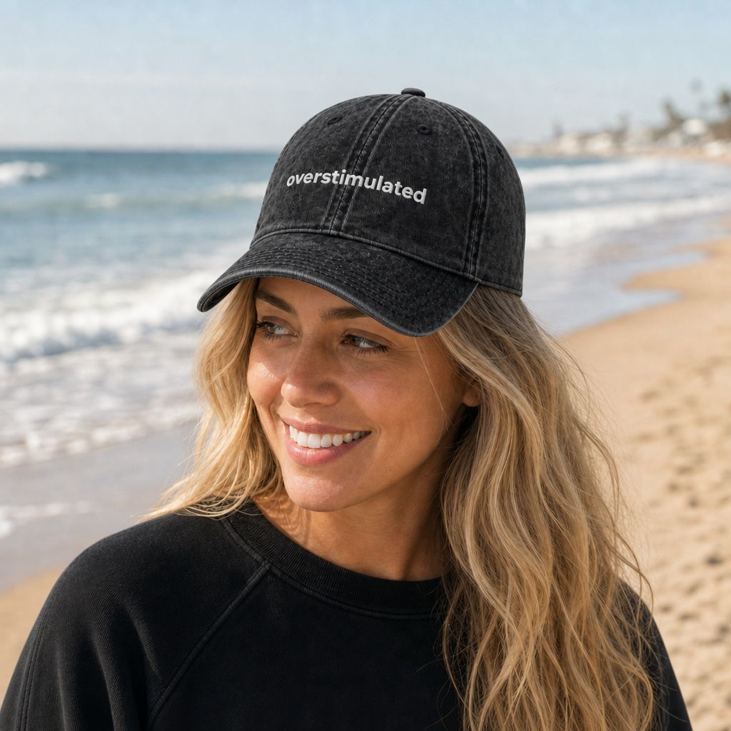 Overstimulated - embroidered vintage cap